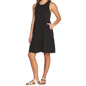 Gap Black Solid Sleeveless Tired Summer Tank Mini Dress Small